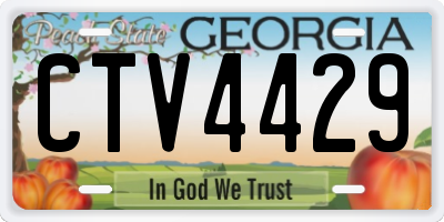 GA license plate CTV4429