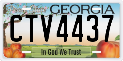 GA license plate CTV4437