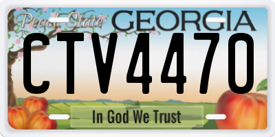 GA license plate CTV4470