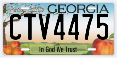 GA license plate CTV4475