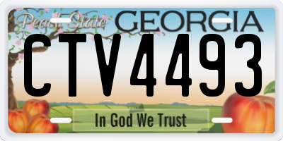 GA license plate CTV4493