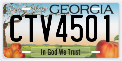 GA license plate CTV4501