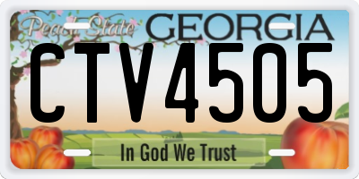 GA license plate CTV4505