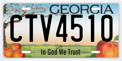 GA license plate CTV4510