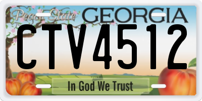 GA license plate CTV4512