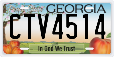 GA license plate CTV4514