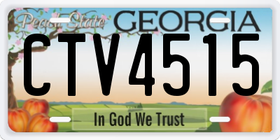 GA license plate CTV4515