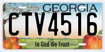 GA license plate CTV4516