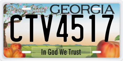 GA license plate CTV4517