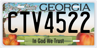 GA license plate CTV4522