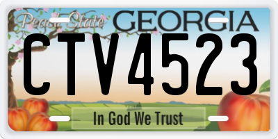 GA license plate CTV4523