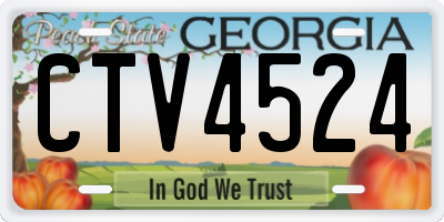 GA license plate CTV4524