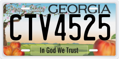 GA license plate CTV4525