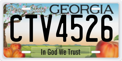 GA license plate CTV4526