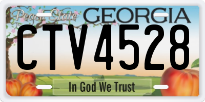 GA license plate CTV4528