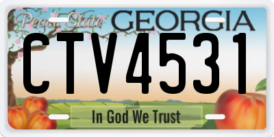GA license plate CTV4531
