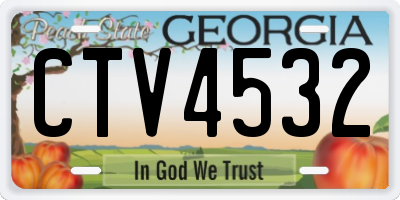GA license plate CTV4532
