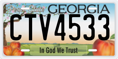 GA license plate CTV4533