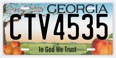GA license plate CTV4535