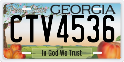 GA license plate CTV4536