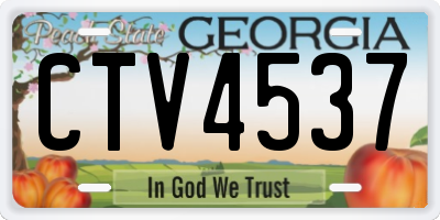 GA license plate CTV4537