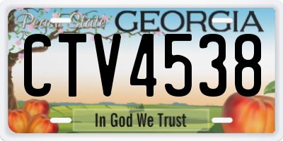GA license plate CTV4538
