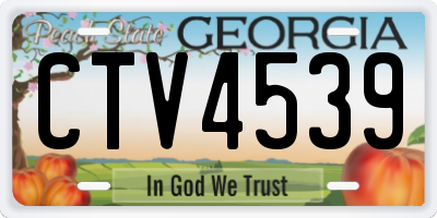 GA license plate CTV4539