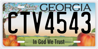 GA license plate CTV4543