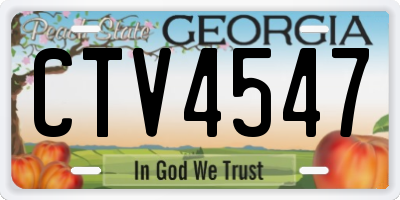 GA license plate CTV4547
