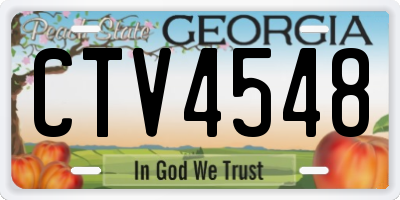GA license plate CTV4548