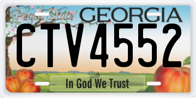 GA license plate CTV4552