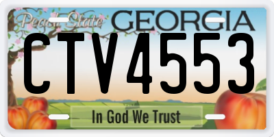 GA license plate CTV4553