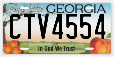 GA license plate CTV4554