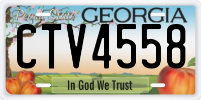 GA license plate CTV4558