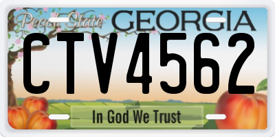 GA license plate CTV4562