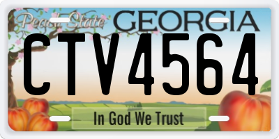 GA license plate CTV4564