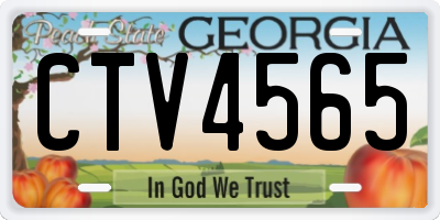 GA license plate CTV4565