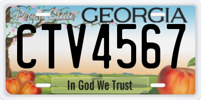 GA license plate CTV4567