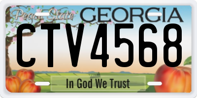 GA license plate CTV4568