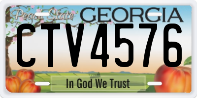 GA license plate CTV4576