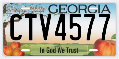 GA license plate CTV4577