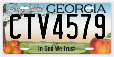 GA license plate CTV4579