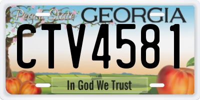 GA license plate CTV4581