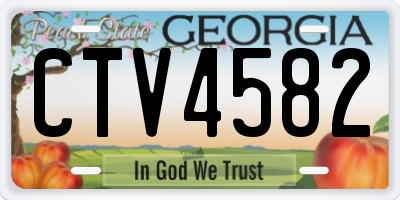 GA license plate CTV4582