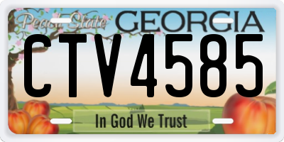 GA license plate CTV4585