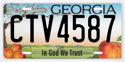 GA license plate CTV4587