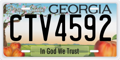 GA license plate CTV4592