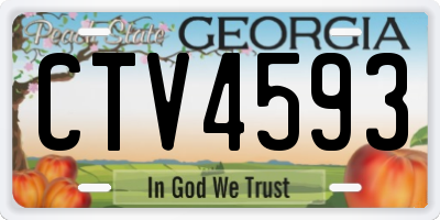 GA license plate CTV4593