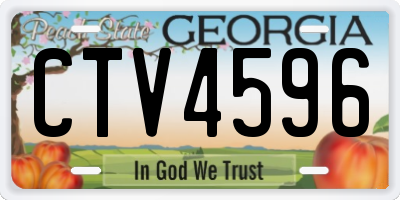 GA license plate CTV4596