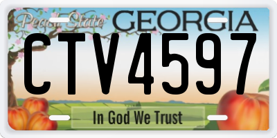 GA license plate CTV4597
